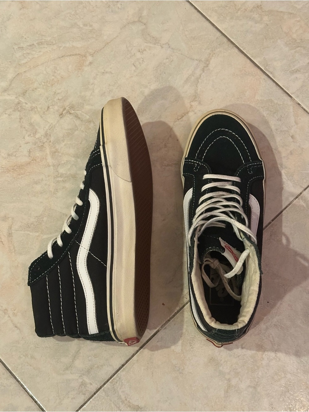 Vans Sk8-Hi Black and White High-Top Skate Sneakers